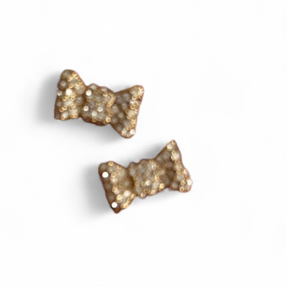Kate Spade Gold Bow crystals throughout Stud Earrings - like new - Picture 5 of 8